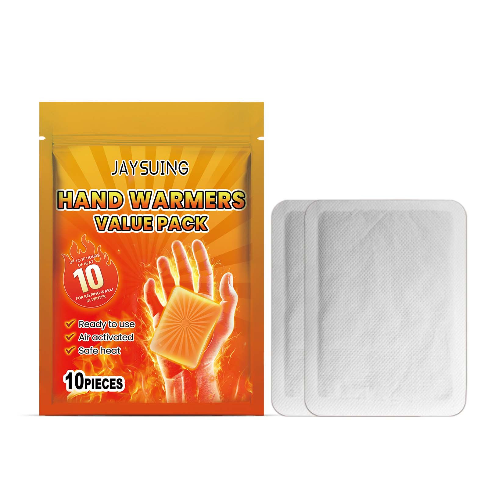 Generic 10Pcs Portable Body Warming Stickers Disposable Heating Warm Baby Stickers Winter Cold Portable Warm Hand Warming Stickers